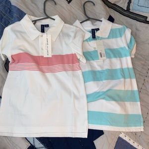 Two toddler Janie and jack polos